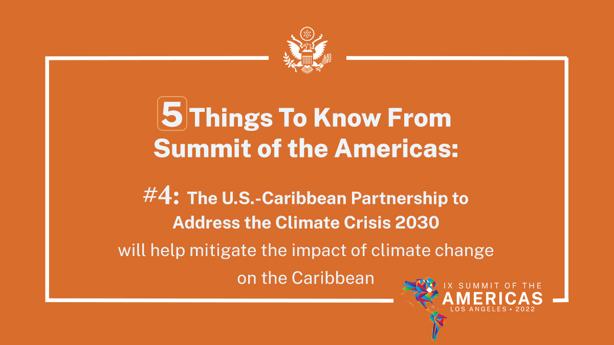 U.S.-Caribbean Partnership to Address the Climate Crisis 2030